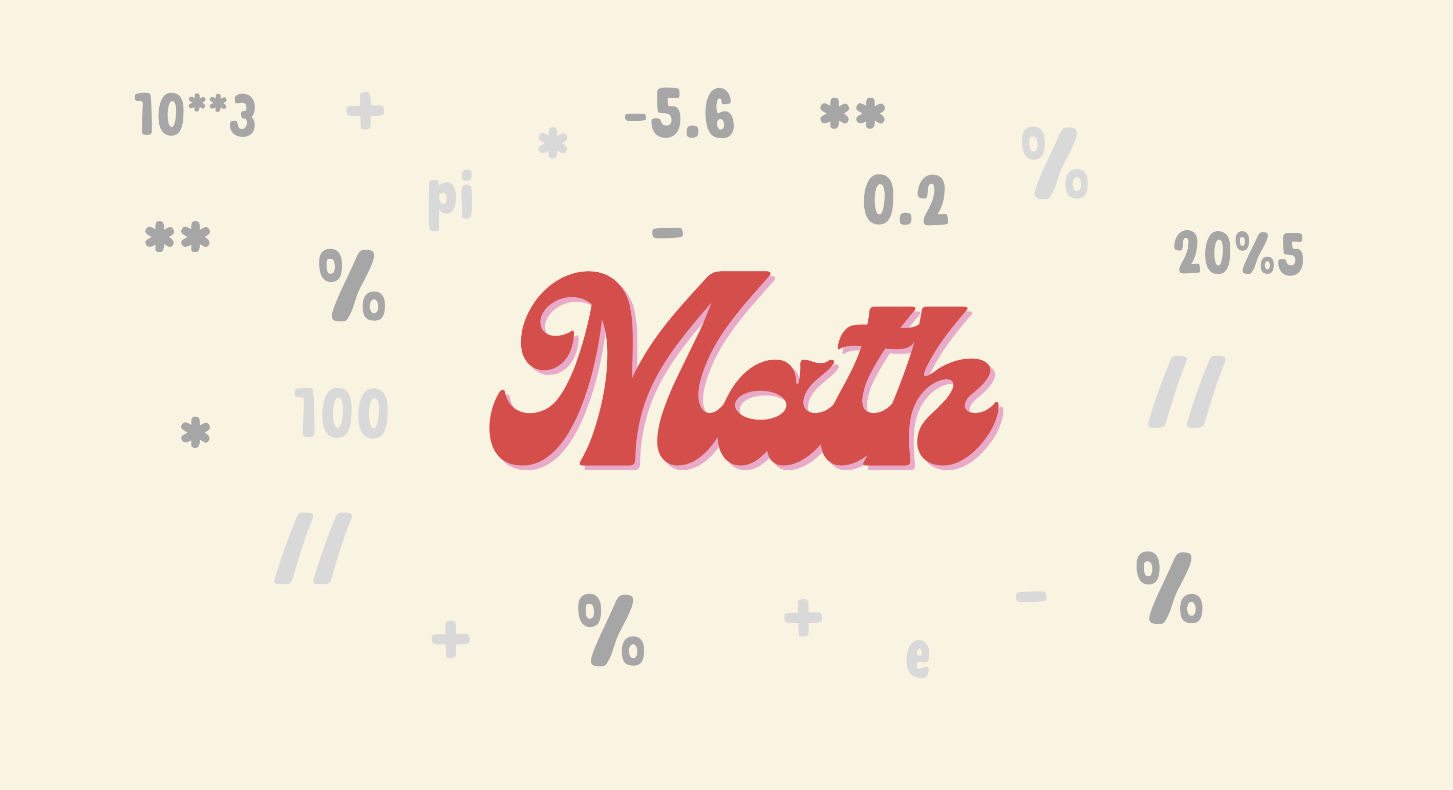 Math expressions in Python